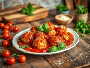 Almôndegas de Frango ao Molho de Tomate Natural