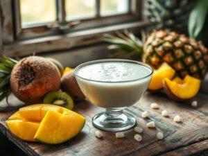 Pudim de Tapioca com Leite de Coco Tropical