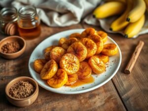 Banana Assada com Canela e Mel