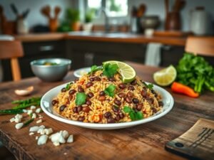 Baião de Dois Vegano com Tempeh: Alta Densidade Nutricional