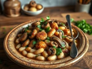 Dobradinha Vegana com Cogumelos e Feijão Branco: Nutrição Hardcore