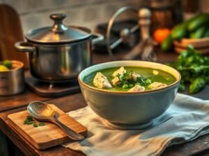 Sopa de Ervilha com Frango do Inverno