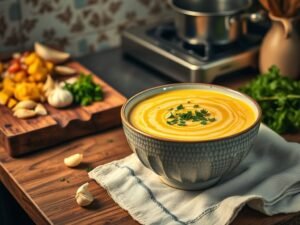 Sopa de Inhame Simples e Aconchegante