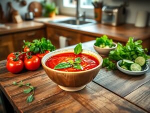 Sopa de Tomate Fria Tropical