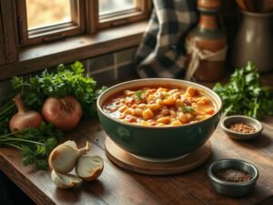 Sopa de Feijão com Massa do Inverno Aconchegante