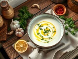 Sopa de Iogurte Turca com Ervas e Especiarias