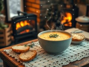 Sopa de Queijo do Inverno Aconchegante