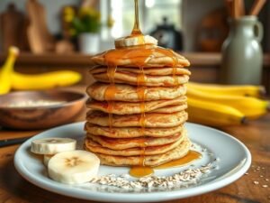 Panqueca Proteica de Banana com Aveia