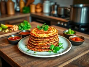 Panquecas de Carne Moída Simples com Toque Brasileiro