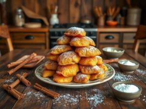 Bolinho de Chuva Doce com Toque de Canela