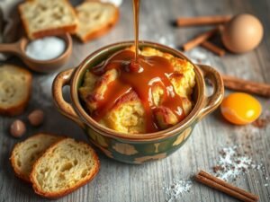 Pudim de Pão com Calda de Caramelo Encantada