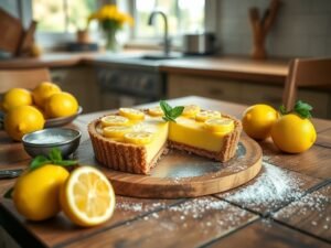 Torta de Limão Fit com Base de Aveia