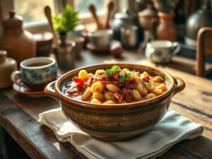 Sopa de Feijão com Macarrão e Bacon da Vovó