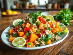 Salada de Atum com Batata Doce Tropical
