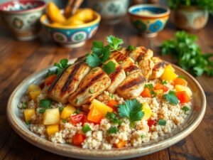 Salada de Cuscuz Marroquino com Frango Tropical