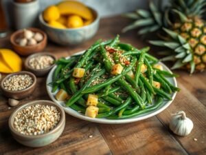 Salada de Vagem com Alho e Gergelim Tropical