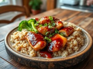 Frango Teriyaki Arroz Integral Brócolis Delícia