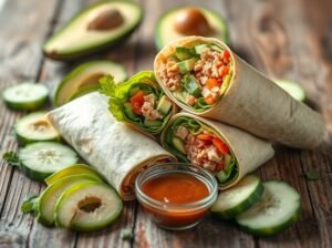 Wrap Atum Abacate Pepino Prático: Uma Receita Rápida e Saudável