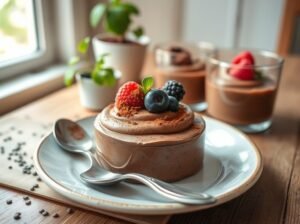 Mousse de Chocolate Chia Sem Lactose