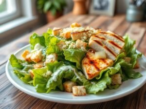 Salada Caesar Frango Grelhado Express: Uma Receita Rápida e Deliciosa