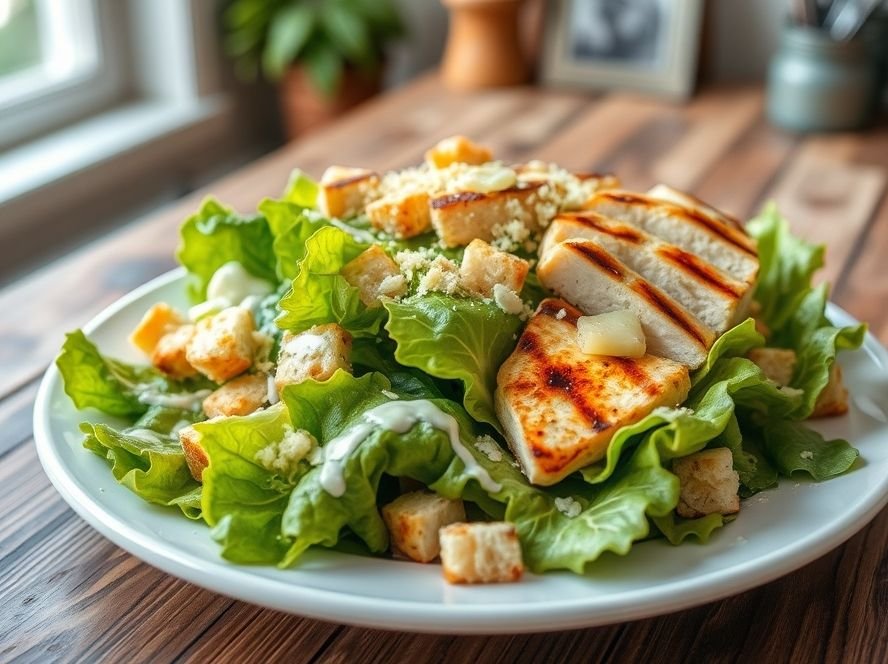 Salada Caesar Frango Grelhado Express: Uma Receita Rápida e Deliciosa
