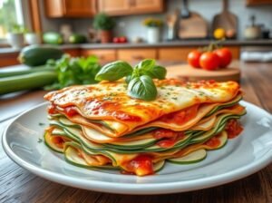 Lasanha Abobrinha Tofu Ricota Vegana