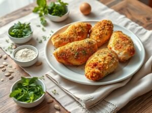 Frango Empanado Farinha Amêndoa Herbs