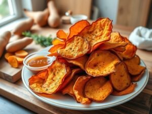 Chips Batata Doce Forno Temperos Crocantes