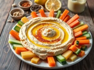 Hummus Energético de Grão de Bico com Tahine e Limão